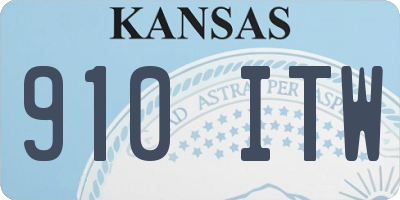 KS license plate 910ITW