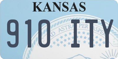 KS license plate 910ITY