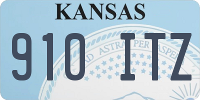 KS license plate 910ITZ