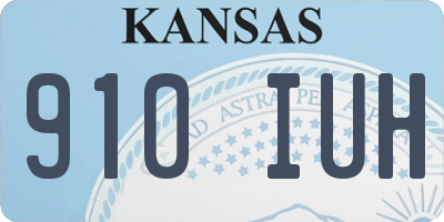 KS license plate 910IUH