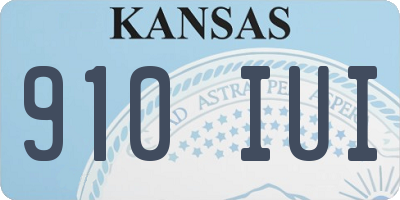 KS license plate 910IUI