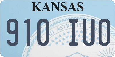 KS license plate 910IUO