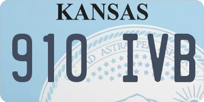 KS license plate 910IVB