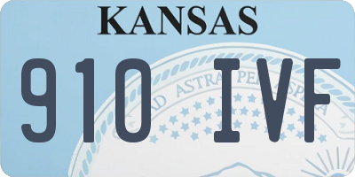 KS license plate 910IVF