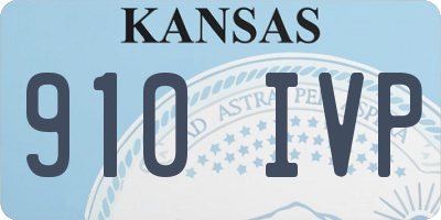 KS license plate 910IVP