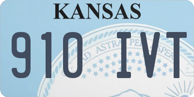 KS license plate 910IVT