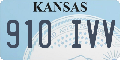 KS license plate 910IVV