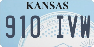 KS license plate 910IVW