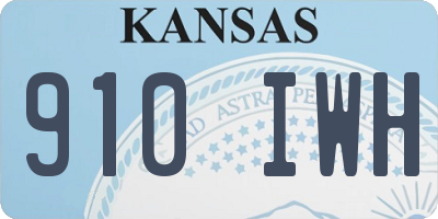 KS license plate 910IWH