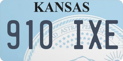 KS license plate 910IXE