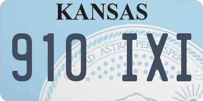 KS license plate 910IXI