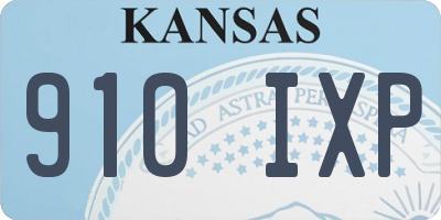 KS license plate 910IXP