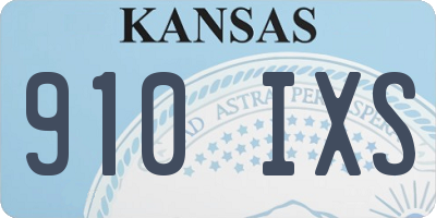 KS license plate 910IXS