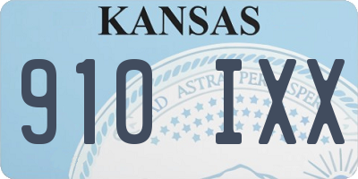 KS license plate 910IXX
