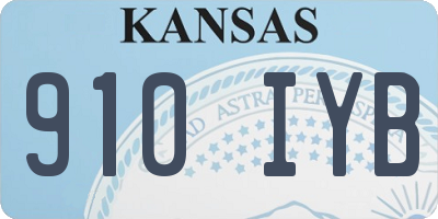 KS license plate 910IYB