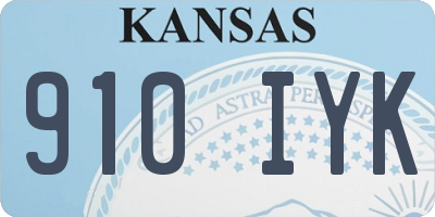 KS license plate 910IYK