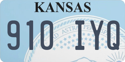 KS license plate 910IYQ