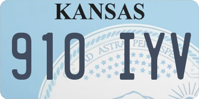 KS license plate 910IYV