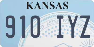 KS license plate 910IYZ
