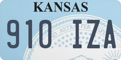 KS license plate 910IZA