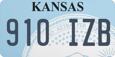 KS license plate 910IZB