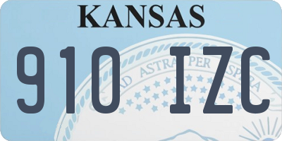 KS license plate 910IZC