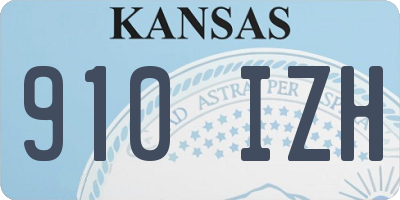 KS license plate 910IZH