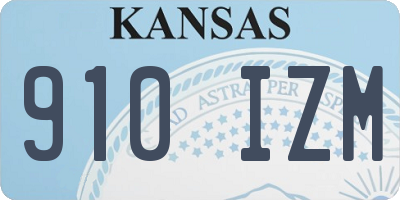 KS license plate 910IZM
