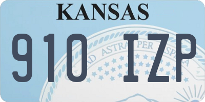 KS license plate 910IZP