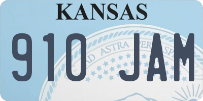 KS license plate 910JAM