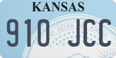 KS license plate 910JCC