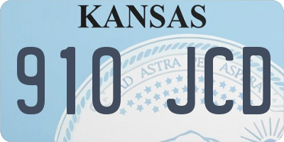 KS license plate 910JCD