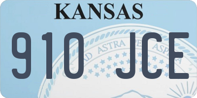 KS license plate 910JCE