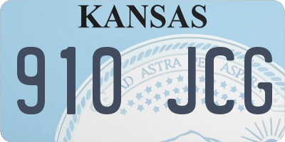 KS license plate 910JCG
