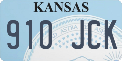 KS license plate 910JCK