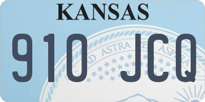 KS license plate 910JCQ