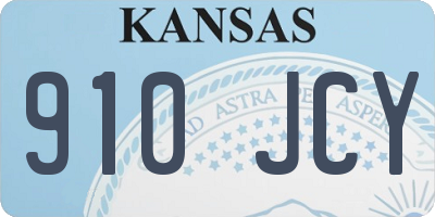 KS license plate 910JCY