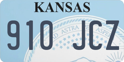 KS license plate 910JCZ