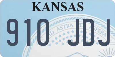 KS license plate 910JDJ