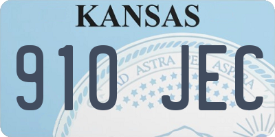 KS license plate 910JEC