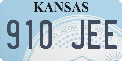 KS license plate 910JEE