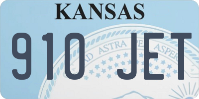 KS license plate 910JET