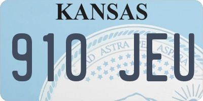 KS license plate 910JEU