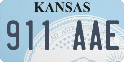 KS license plate 911AAE