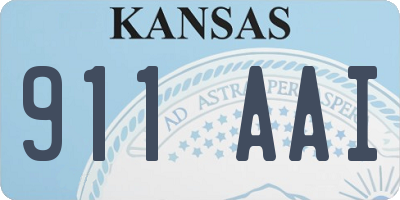 KS license plate 911AAI