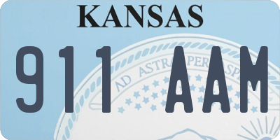 KS license plate 911AAM