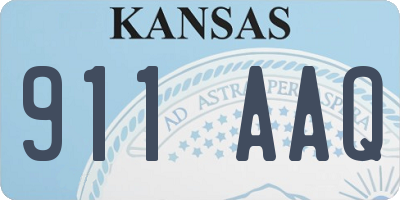 KS license plate 911AAQ