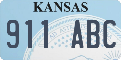 KS license plate 911ABC