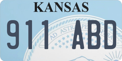 KS license plate 911ABD