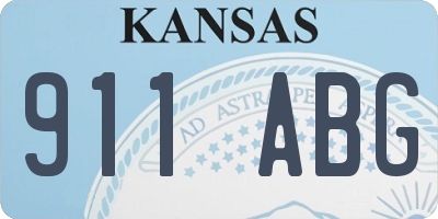 KS license plate 911ABG
